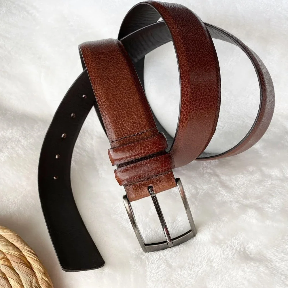 size‎ 50 Tulliani brown Italian calfskin leather belt mens
